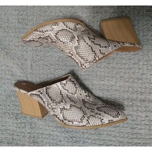 Cupid Snakeskin Healed Clogs Sz 9 Boho Classic Y2k